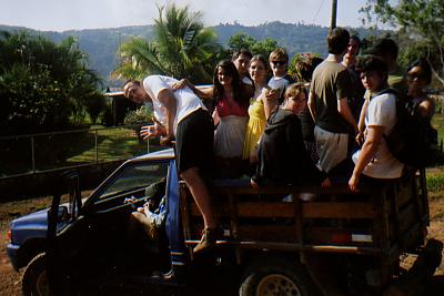 group in the pick-up truck 